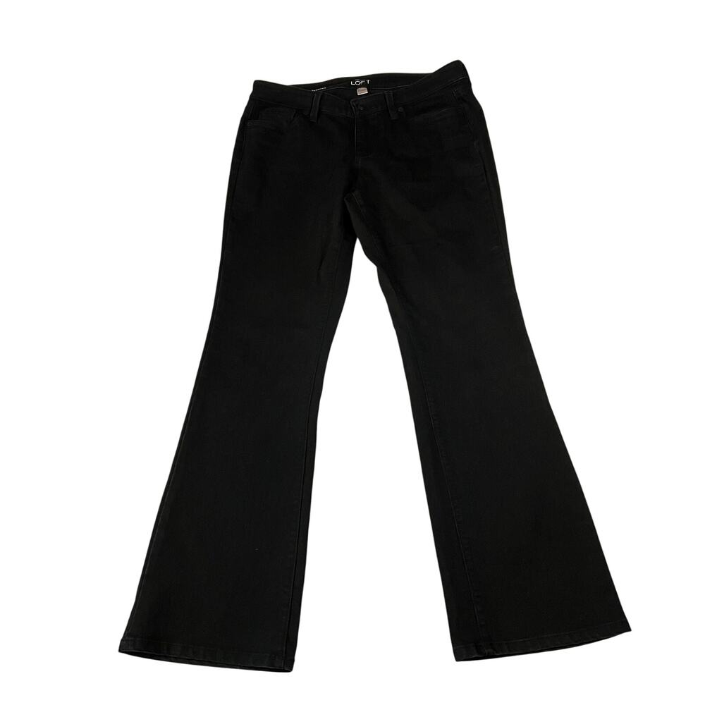 LOFT Mid Rise Curvy Boot Cut Jeans Size 10 Stretch Western Boho Cowgirl Casual